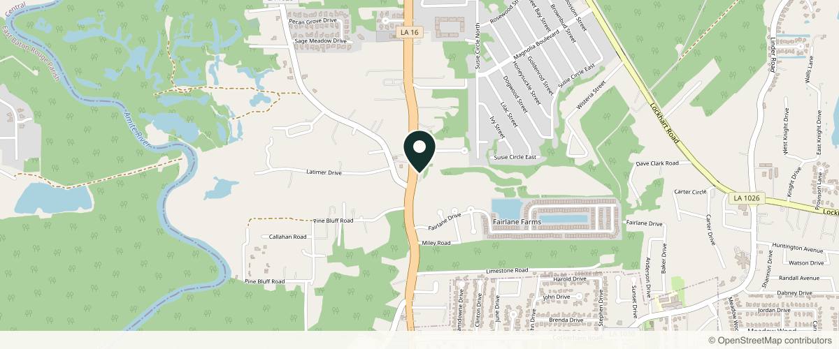 Map showing the exact location of Beyond Wellness and Aesthetics at 30780 LA-16, Denham Springs, LA 70726, USA
