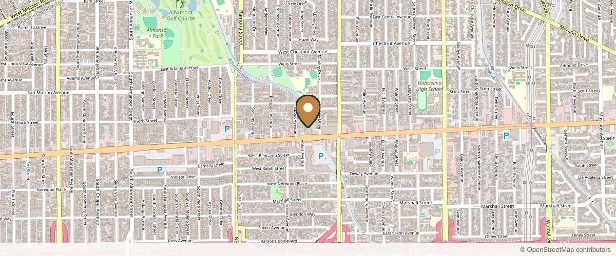 Map showing the exact location of BG Medical Aesthetics & Beautiful Glow l A Luxury Med Spa + Beauty Spa at Hilton + HydraFacial 樂沙醫美容中心 at 225 W Valley Blvd H288, San Gabriel, CA 91776, USA