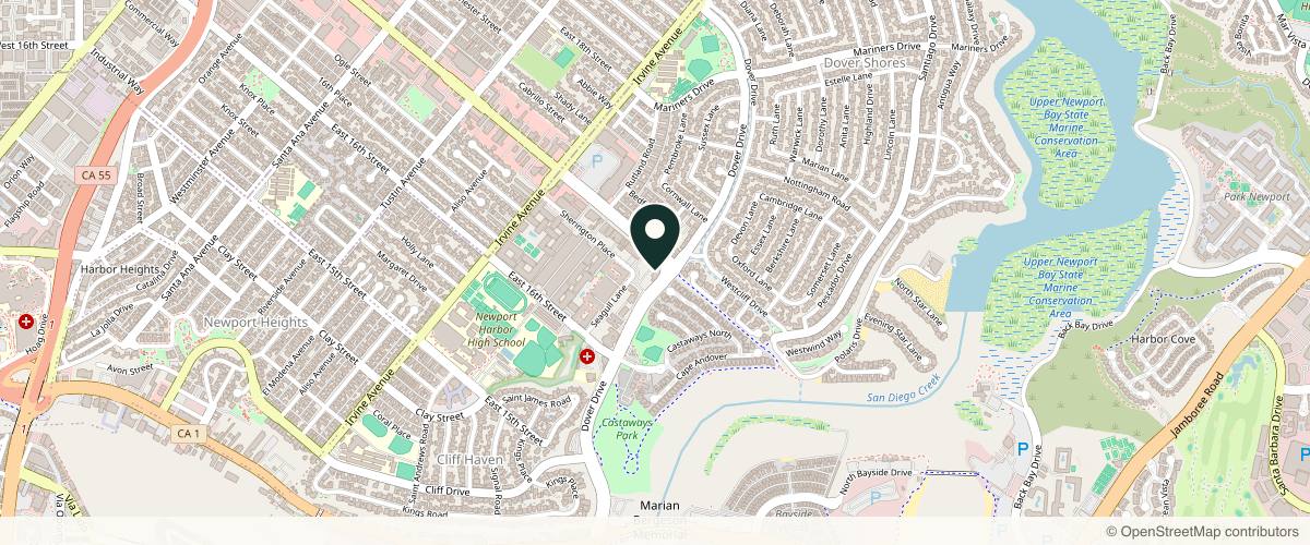 Map showing the exact location of BioRevive Med & Wellness Spa at 1501 Westcliff Dr #301, Newport Beach, CA 92660, USA