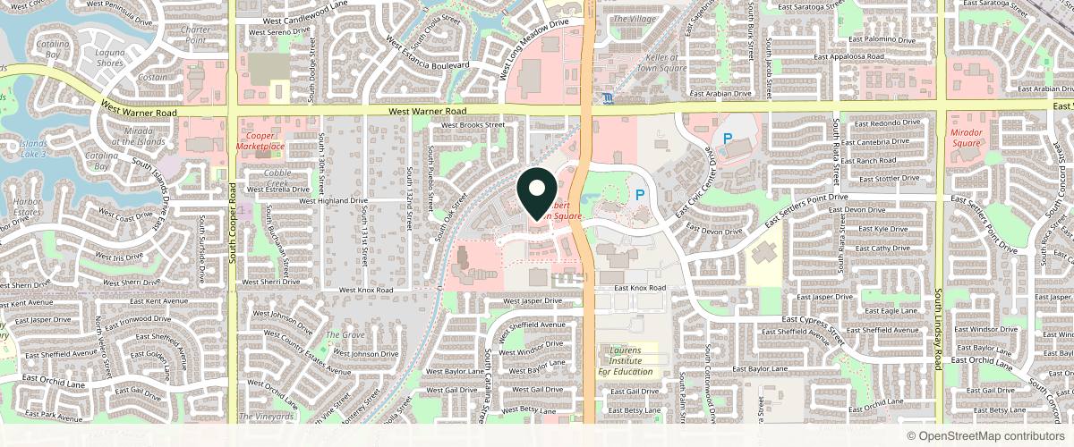 Map showing the exact location of Bloom AZ Med Spa at 1030 S Gilbert Rd Ste 107, Gilbert, AZ 85296, USA
