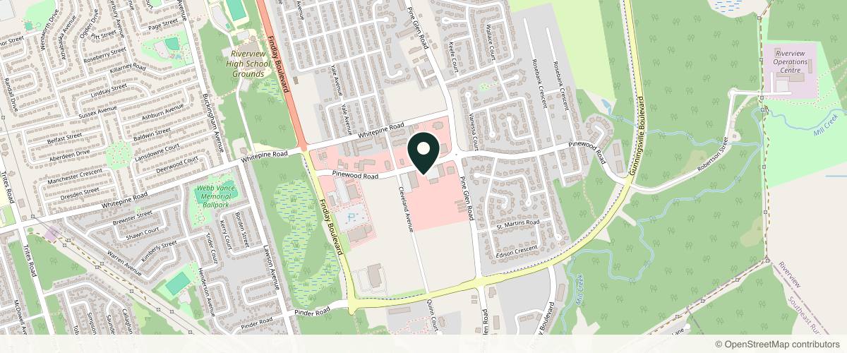 Map showing the exact location of Bloom Health and Wellness Studio at 631 Pinewood Rd Ste 103-A, Riverview, NB E1B 5R6, Canada
