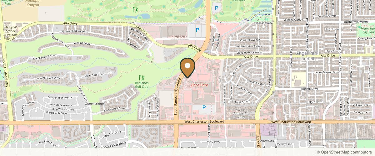 Map showing the exact location of Boca Med Spa & Wellness at 750 S Rampart Blvd Ste 4, Las Vegas, NV 89145, USA