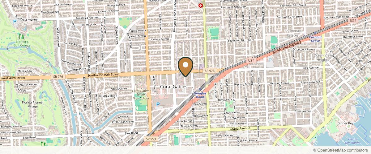 Map showing the exact location of Body Rx Miami Anti-Aging & Medspa at 3850 Bird Rd #103B, Coral Gables, FL 33146, USA
