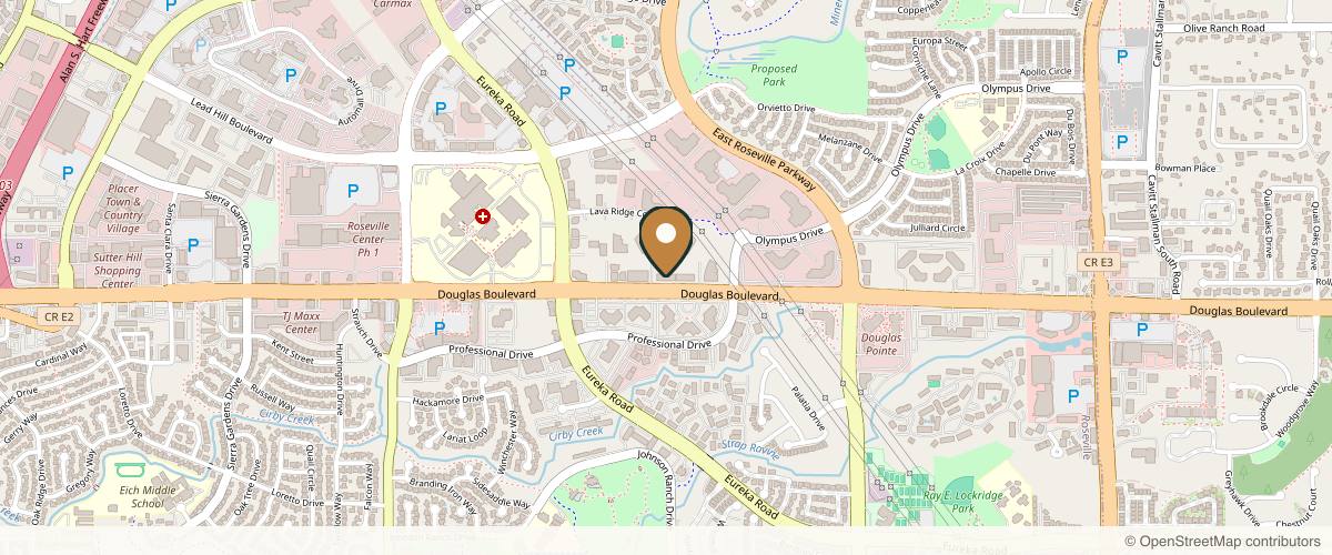 Map showing the exact location of Bodyvine Aesthetics at 2241 Douglas Blvd Ste 290, Roseville, CA 95661, USA