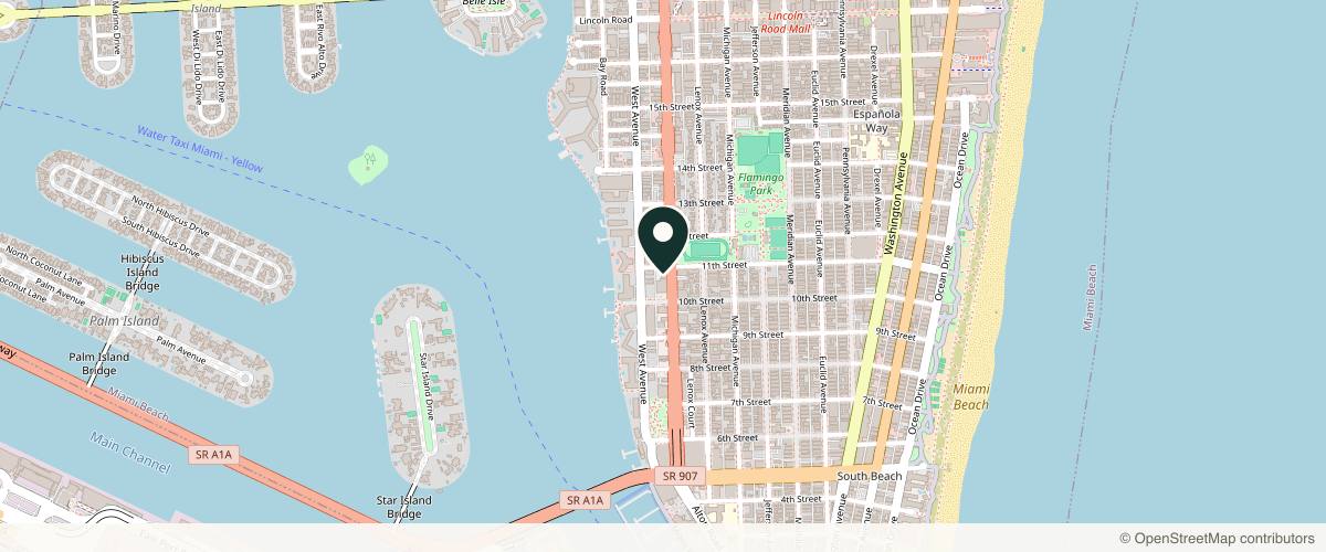 Map showing the exact location of BODYWELLE at 1060 Alton Rd, Miami Beach, FL 33139, USA