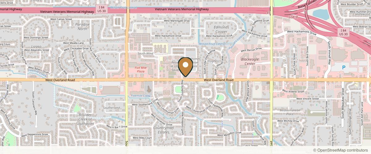 Map showing the exact location of Boise Image Enhancement Center, Inc at 9964 W Overland Rd Ste 100, Boise, ID 83709, USA