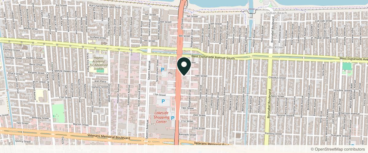Map showing the exact location of Bopp Dermatology & Facial Plastic Surgery at 3421 N Causeway Blvd #102, Metairie, LA 70002