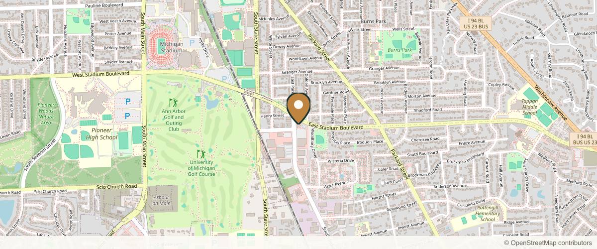 Map showing the exact location of BOYD at 1000 E Stadium Blvd #4, Ann Arbor, MI 48104, USA