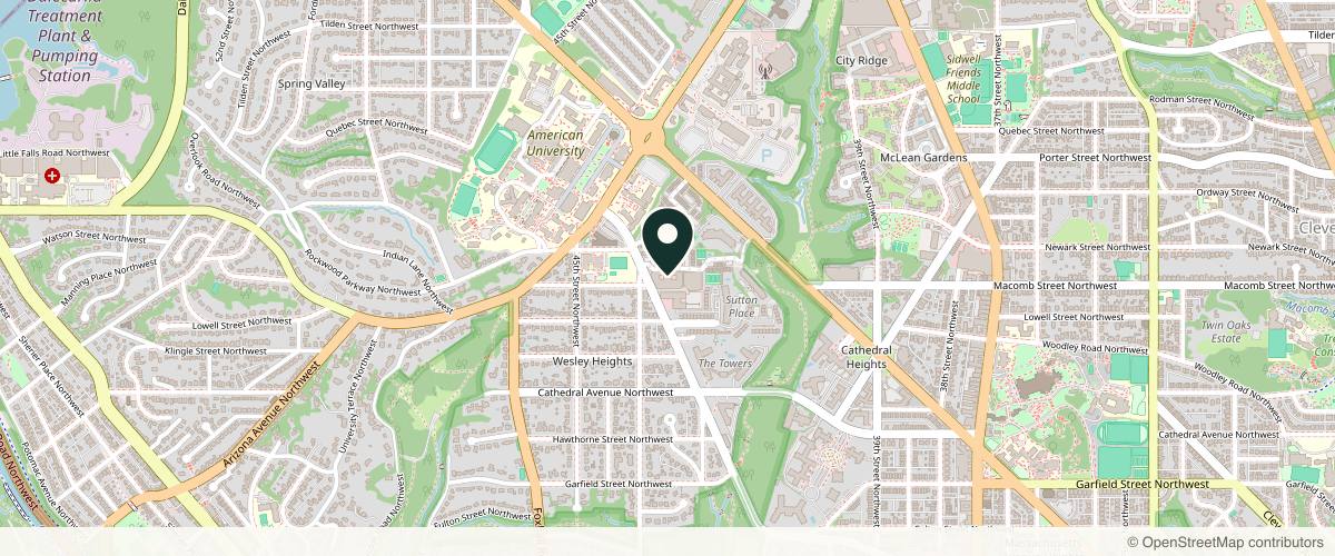 Map showing the exact location of Braun Dermatology & Skin Cancer Center at 3301 New Mexico Ave NW #301, Washington, DC 20016