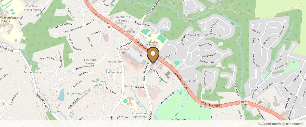 Map showing the exact location of Breanna Peters Aesthetics at 4508 New Linden Hill Rd Studio 17, Wilmington, DE 19808, USA