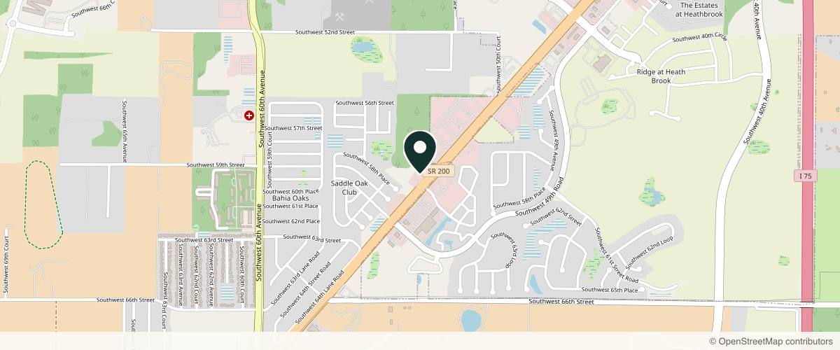 Map showing the exact location of Bryan Hicks MD at 5349 SW College Rd #2, Ocala, FL 34474