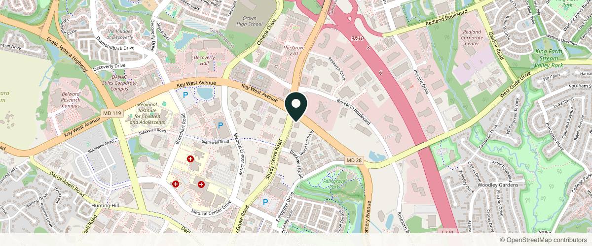 Map showing the exact location of Butterfly Medical Spa at 15005 Shady Grove Rd #100, Rockville, MD 20850, USA