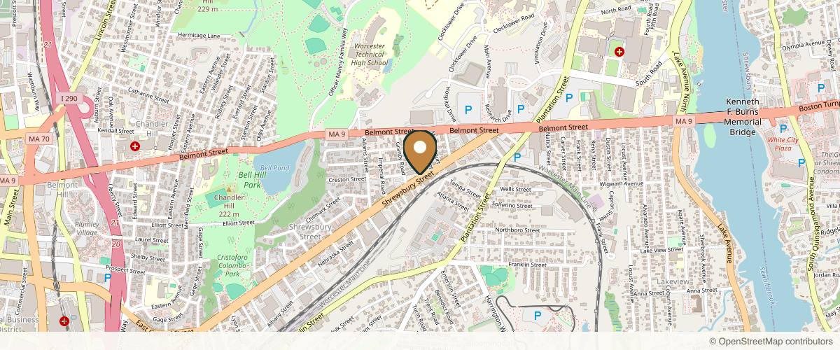 Map showing the exact location of BX3 Aesthetics at 400 Shrewsbury St, Worcester, MA 01604, USA