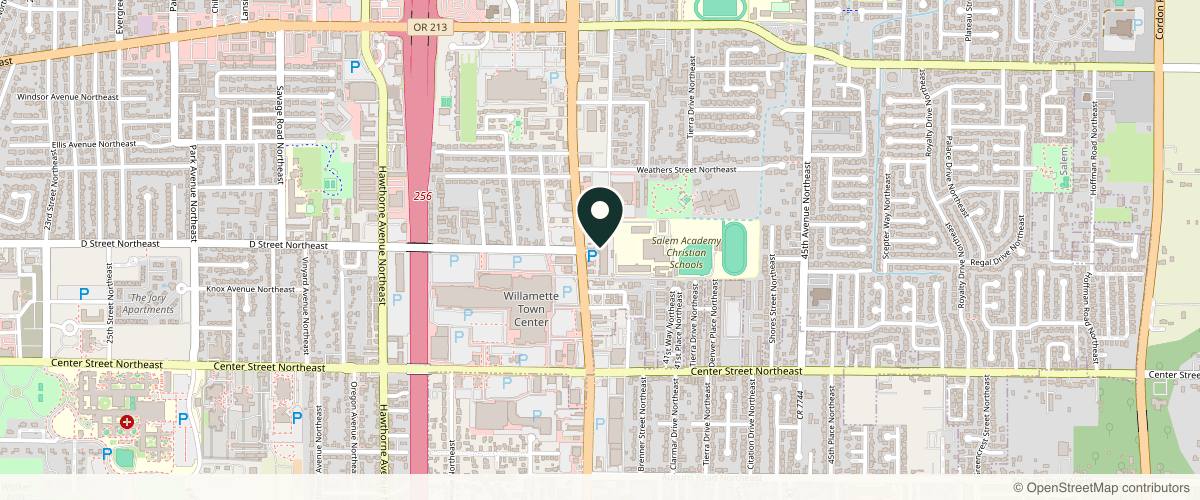 Map showing the exact location of CA Medspa & Wellness at 1094 Lancaster Dr NE, Salem, OR 97301, USA