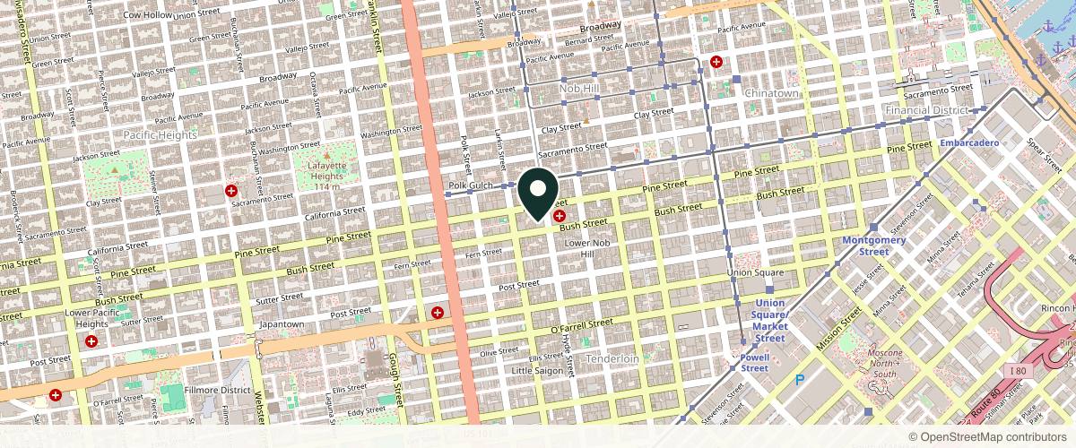 Map showing the exact location of California Skin Institute at 909 Hyde St #419, San Francisco, CA 94109