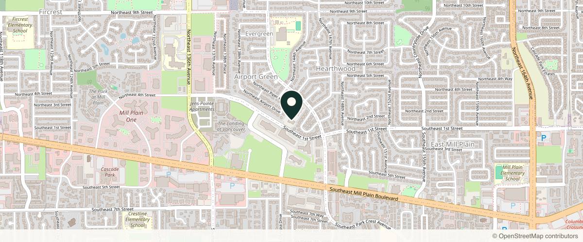 Map showing the exact location of Camas Med Spa at 14300 SE 1st St Ste 140, Vancouver, WA 98684, USA
