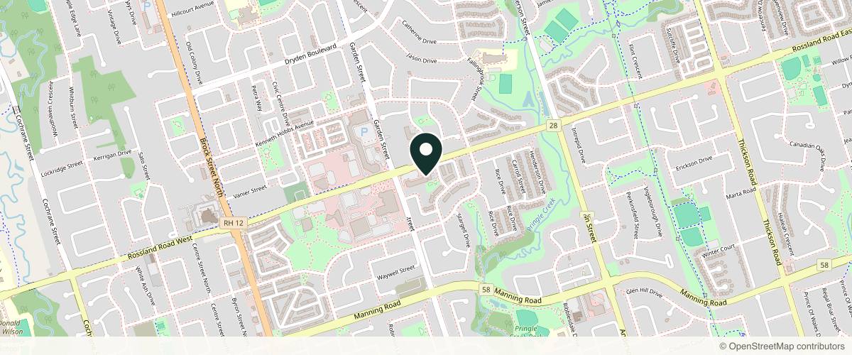 Map showing the exact location of Canada MedLaser Whitby at 701 Rossland Rd E, Whitby, ON L1N 8Y9, Canada