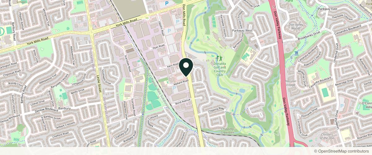 Map showing the exact location of Canadian Dermatology Centre at 1390 Don Mills Rd. D101, North York, ON M3B 0A7, Canada
