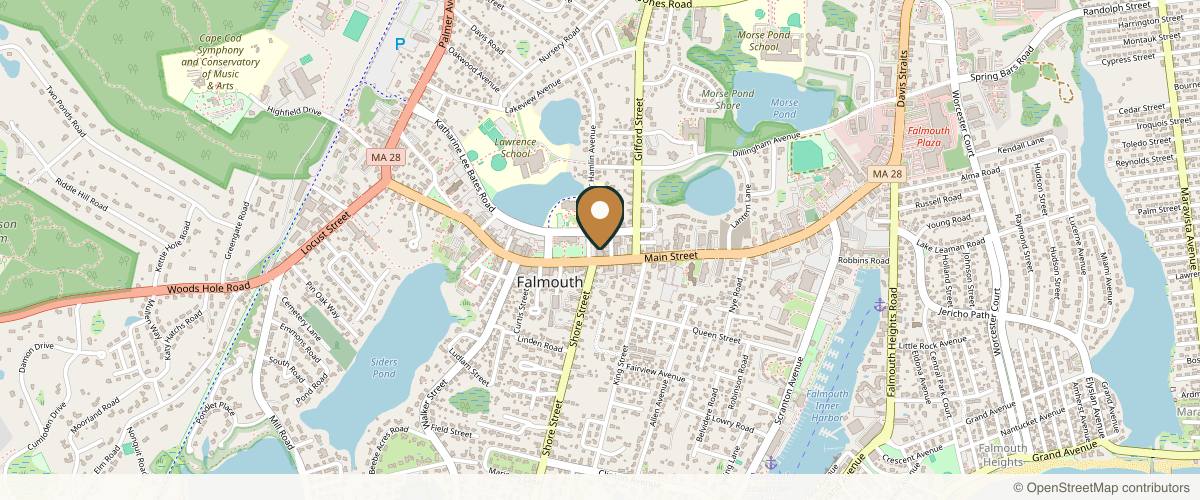 Map showing the exact location of Cape Cod Surgical Arts and MediSpa at 352 Main St, Falmouth, MA 02540, USA