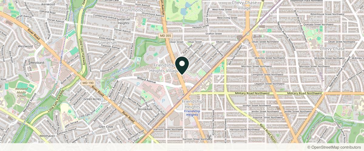 Map showing the exact location of Capital Laser and Skin Care at 5471 Wisconsin Ave #200, Bethesda, MD 20815, USA