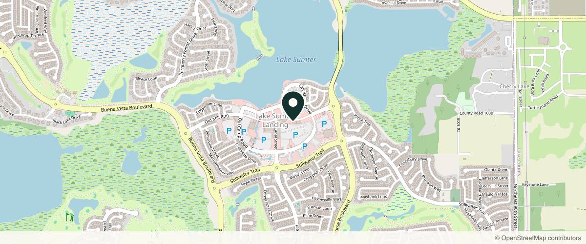 Map showing the exact location of Care Dermatology And Skin Cancer Centers at 1040 Lake Sumter Landing, The Villages, FL 32162, USA