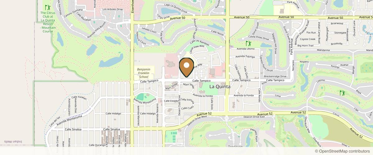 Map showing the exact location of CARE Esthetics of La Quinta at 78138 Calle Tampico, La Quinta, CA 92253, USA