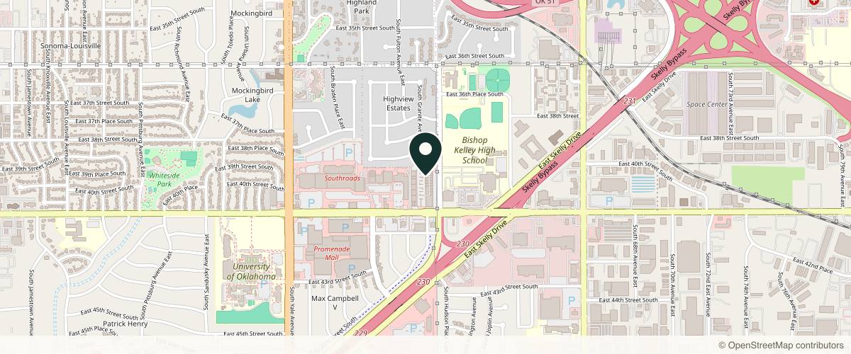 Map showing the exact location of Casa Blanca Esthetics at 5645 E 41st St, Tulsa, OK 74135, USA