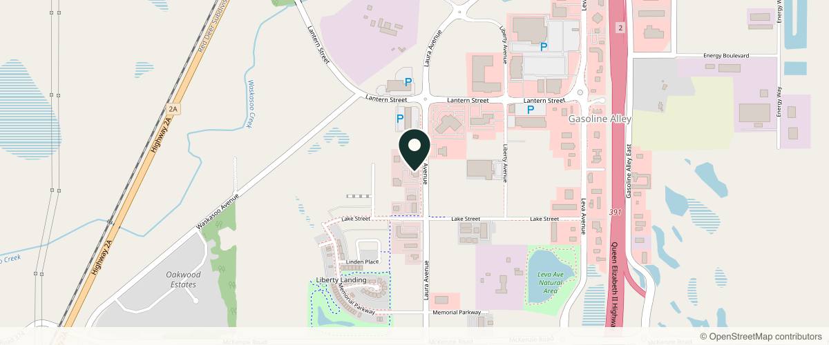 Map showing the exact location of Cecilia Skin Co. at 542 Laura Ave Ste 204, Red Deer, AB T4E 0A5, Canada