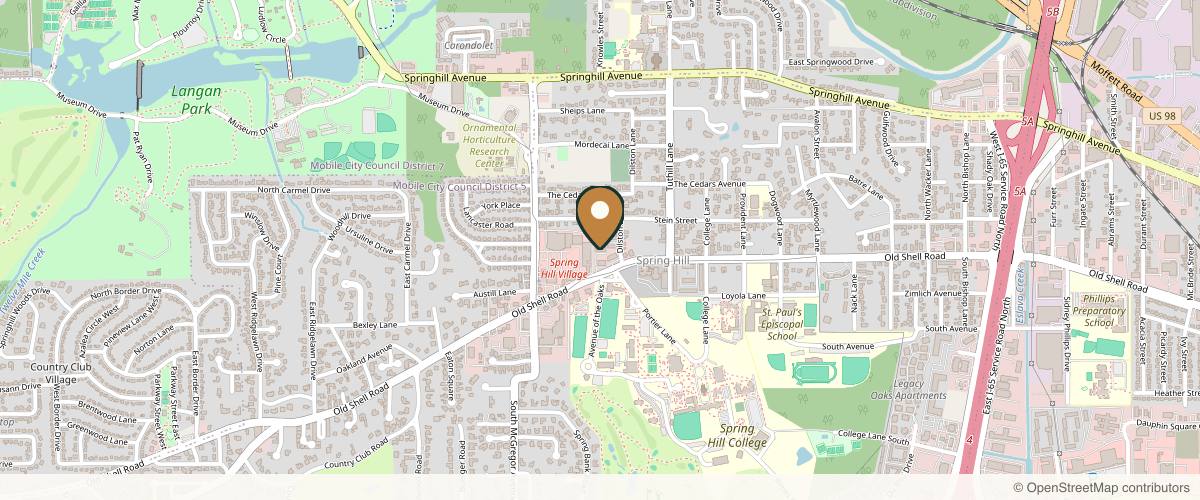Map showing the exact location of Center For Dermatology at 4310 Old Shell Rd, Mobile, AL 36608, USA