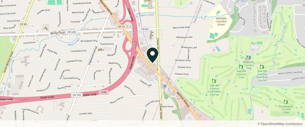 Map showing the exact location of Chapter Aesthetic Studio at 2790 Monroe Ave Ste 501, Rochester, NY 14618, USA