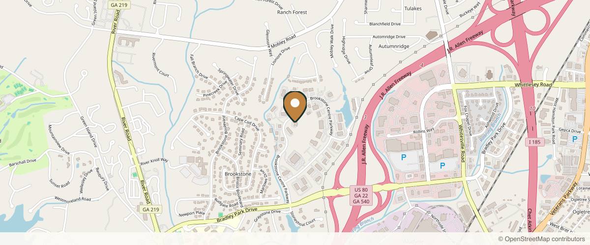 Map showing the exact location of Chattahoochee Plastic Surgery, PC at 2430 Brookstone Centre Pkwy, Columbus, GA 31904, USA