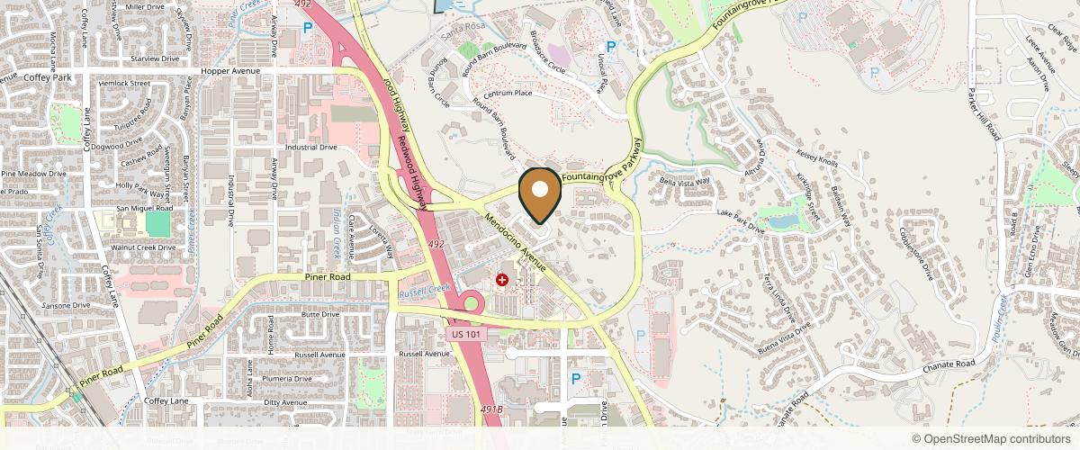 Map showing the exact location of Chernoff Cosmetic Surgery at 3540 Mendocino Ave Ste 300, Santa Rosa, CA 95403, USA