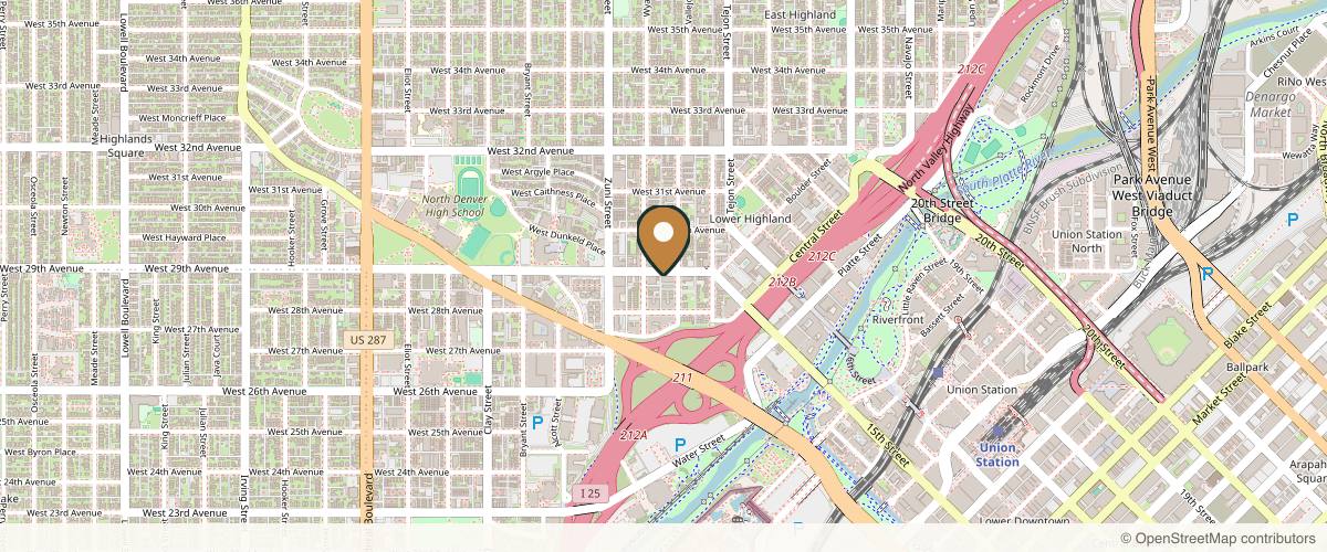 Map showing the exact location of Cherry Medical at 2200 W 29th Ave #102, Denver, CO 80211, USA