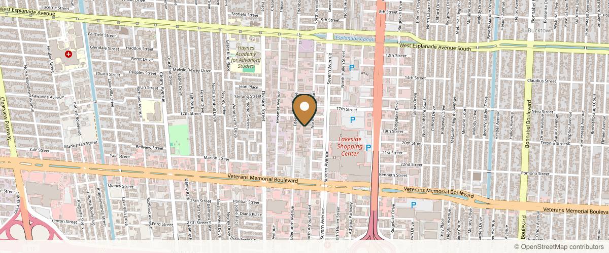 Map showing the exact location of CHRONOS Body Health Wellness at 3200 N Arnoult Rd, Metairie, LA 70002, USA
