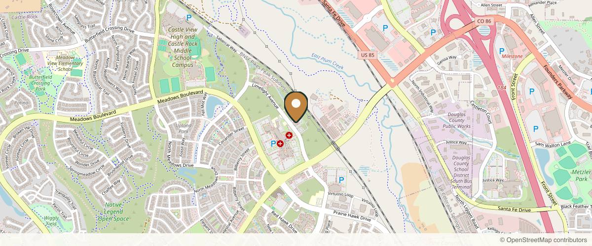 Map showing the exact location of Clarity Dermatology at 4350 Limelight Ave #205, Castle Rock, CO 80109, USA
