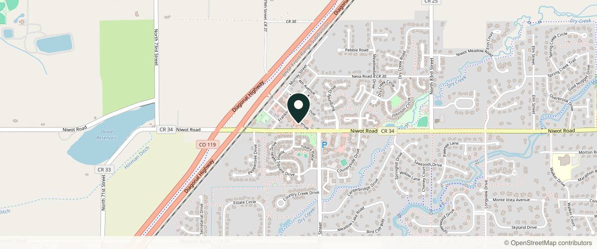Map showing the exact location of Clarity Dermatology at 361 2nd Ave #101, Niwot, CO 80503, USA