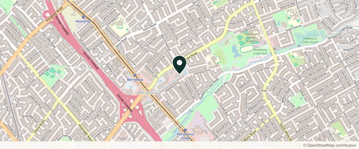Map showing the exact location of Clarity Medical Spa - San Jose, Berryessa at 2664 Berryessa Rd #101, San Jose, CA 95132, USA