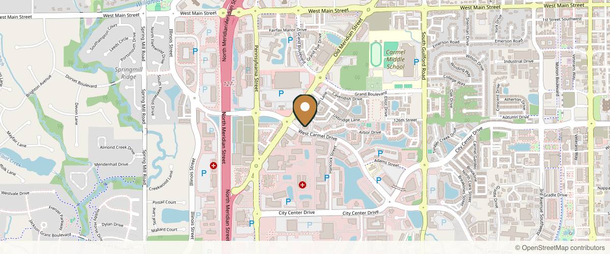Map showing the exact location of ClarityMD at 1200 W Carmel Dr, Carmel, IN 46032, USA