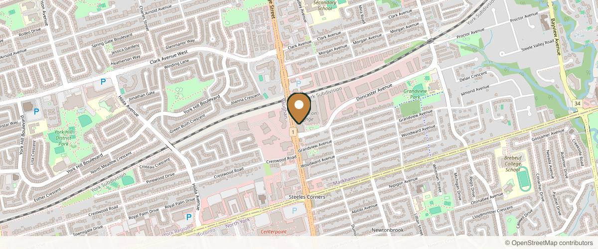 Map showing the exact location of Classy Cosmetic Clinic at 7163 Yonge St Unit 269, Markham, ON L3T 0C6, Canada