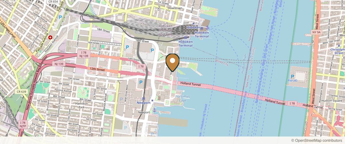 Map showing the exact location of Clear Laser Skin Clinic Jersey City at 106 River Dr S Apt 2, Jersey City, NJ 07310, USA