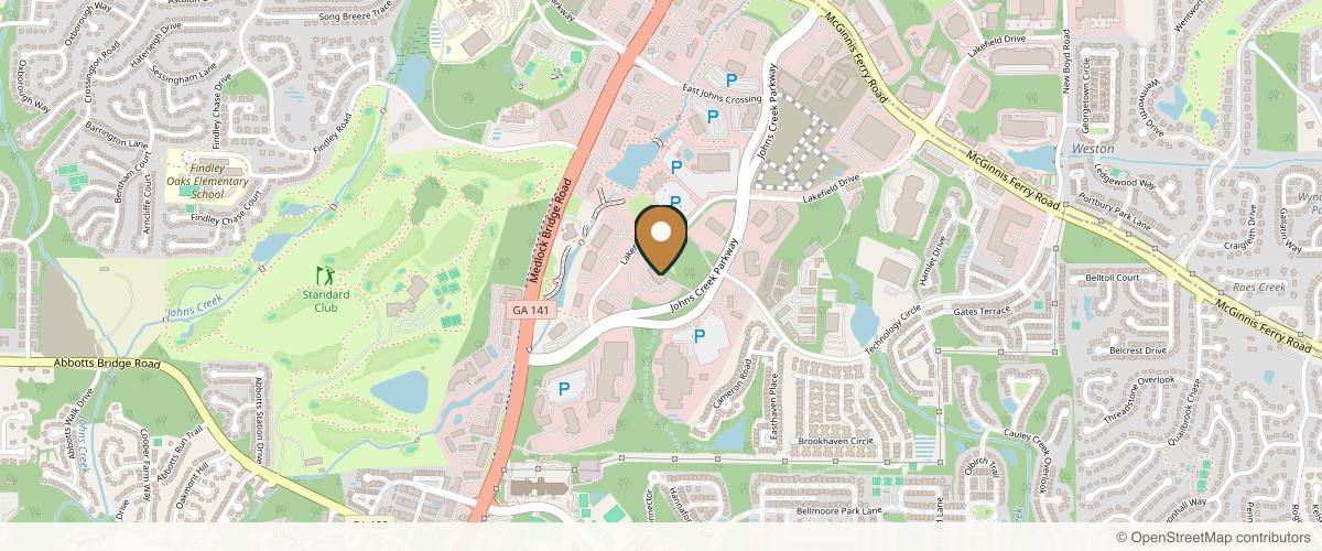 Map showing the exact location of Cleaver Dermatology and Aesthetics at 11315 Johns Creek Pkwy #140, Johns Creek, GA 30097, USA