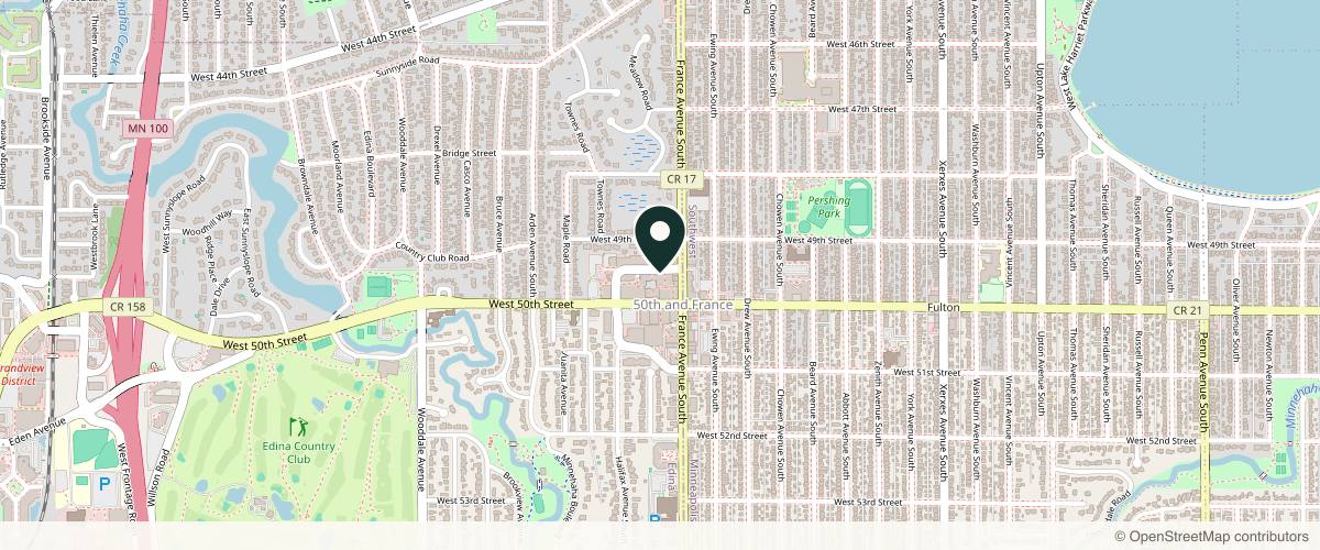 Map showing the exact location of CLEO Skin + Laser (Edina) at 3913 Market St, Edina, MN 55424, USA