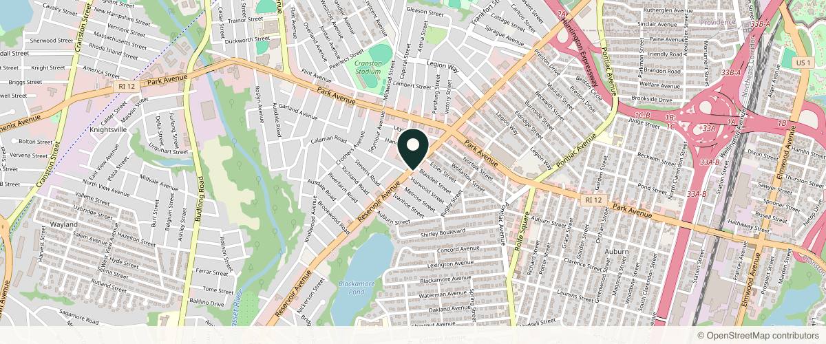 Map showing the exact location of Coastal Dermatology Cranston at Medical suite- right entrance, 750 Reservoir Ave, Cranston, RI 02910