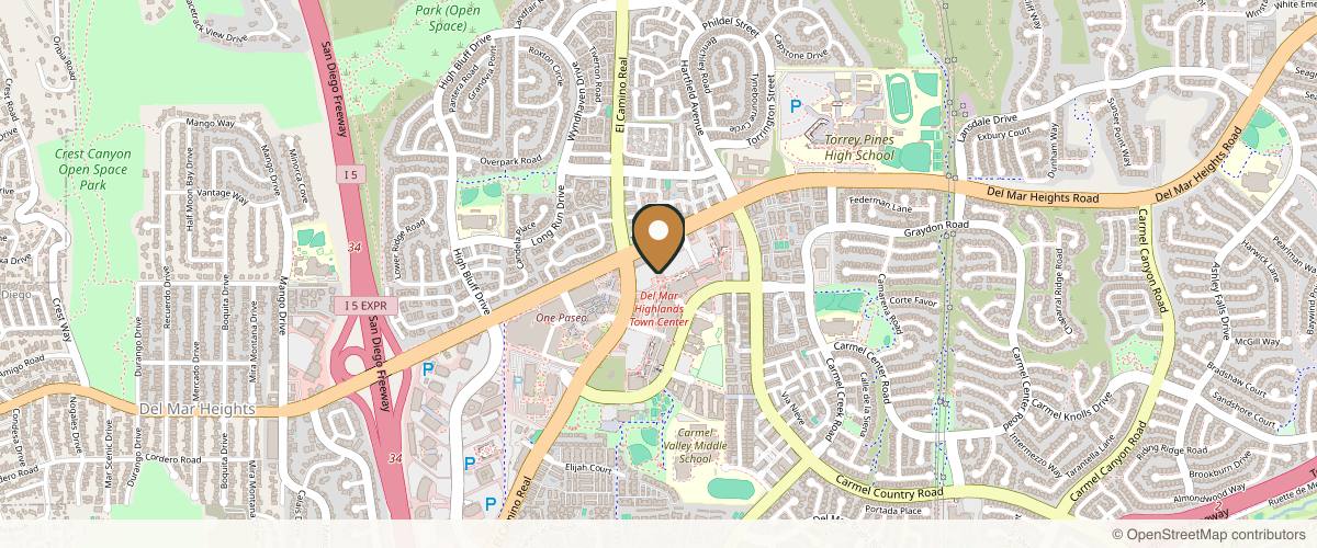 Map showing the exact location of Coastal Medical Aesthetics at 3435 Del Mar Heights Rd D6, San Diego, CA 92130, USA