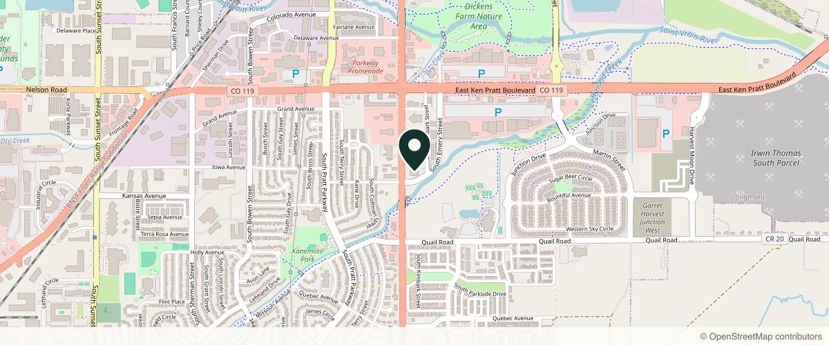 Map showing the exact location of Colorado Center for Dermatology & Skin Surgery at 916 S Main St Ste. 201, Longmont, CO 80501, USA