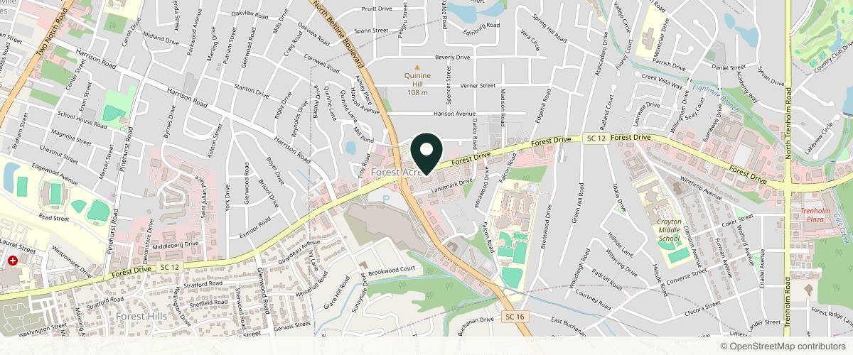 Map showing the exact location of Columbia Skin Clinic at 3600 Forest Dr #400, Columbia, SC 29204