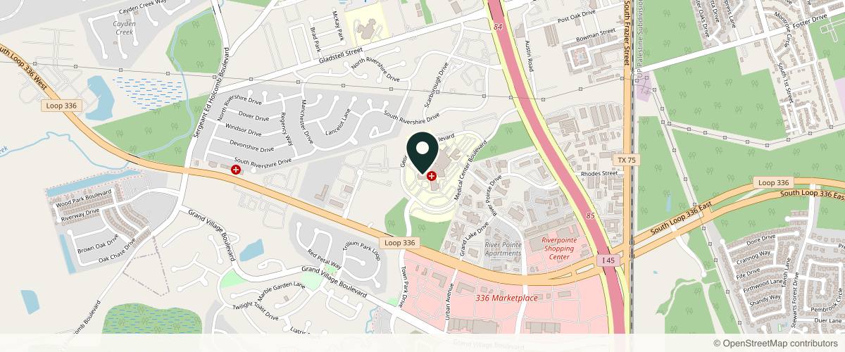 Map showing the exact location of Complete Dermatology at 508 Medical Center Blvd #380, Conroe, TX 77304