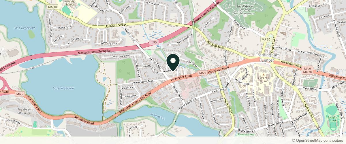 Map showing the exact location of Concept Medspa by Nurse Ariany at 1253 Worcester Rd Ste 401 Fl 4, Framingham, MA 01701, USA