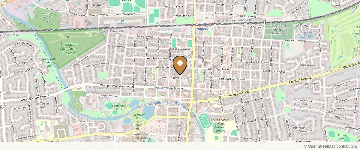 Map showing the exact location of Concierge Aesthetics & Plastic Surgery at 55 S Main St #211, Naperville, IL 60540, USA