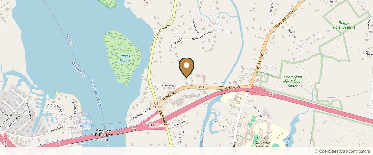 Map showing the exact location of Connecticut Medical Aesthetics at 8 Davis Rd W, Old Lyme, CT 06371, USA